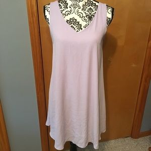 NWT S Basic Lavender Chiffon V-Neck Dress